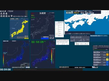 【緊急地震速報(発表なし) 和歌山県北部(最大震度3　M 3.3)