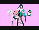 【めんぼう式まつり2021】めんぼう式ミク・リンとふわミクちゃんたち