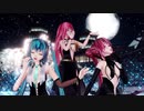 【MMD】めんぼう式 ミク・ルカ・ほおづきで「桃源恋歌」1080P【めんぼう式まつり2021】