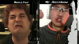 Monitor vs Mr.Rainbowボイパ対決 bad apple