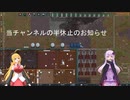 当チャンネルの半休止決定について