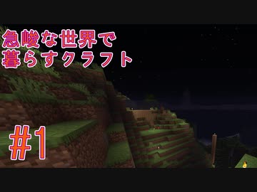 【ボイロ実況】急峻な世界で暮らすクラフト #1
