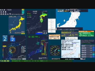 【緊急地震速報(予報) 青森県東方沖(最大震度3　M 4.5)