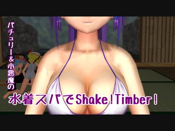 【東方水着MMD】パチュリー＆小悪魔の水着スパでShake!Timber!（＋レミフラ）【1080p】