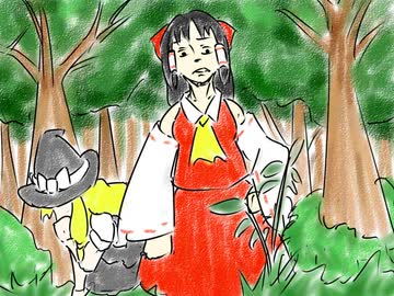 淡々と進む東方手書き漫画【巫女】前編　再UP