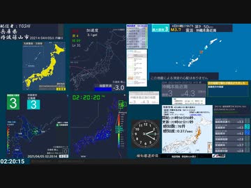 【緊急地震速報(発表なし) 網走地方(最大震度3　M 3.4)