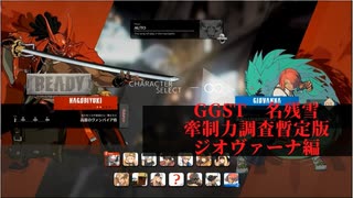 【GGST】　名残雪牽制力調査暫定版　ジオヴァーナ編【ゆっくり解説】