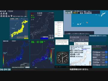 【緊急地震速報(発表なし) トカラ列島近海(最大震度3　M 3.8)
