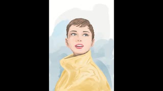 オードリー・ヘップバーンを描いてみました
