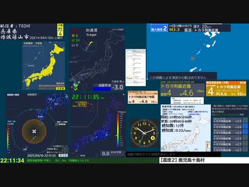 【緊急地震速報(予報) トカラ列島近海(最大震度3　M 4.7)