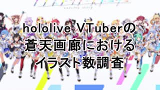 hololive VTuberの蒼天画廊におけるイラスト数調査