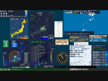 【緊急地震速報(予報) 長野県北部(最大震度3　M 3.6)