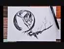 古木の森の住民たち - その5 -【ボールペン画メイキング】- Ballpoint pen drawing -