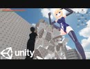 【巨大娘】ビル破壊機能実装【地球防衛軍風ゲーム制作】【giantess】
