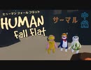 【Human:Fall Flat】過ごしやすい雪国来たのに落ちるスベるの危険地帯だった#2(サーマル)【三姉妹実況】
