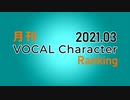 月刊VOCAL Characterランキング 2021年3月号