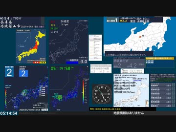 【緊急地震速報(発表なし)】 広島県北部(最大震度4　M 3.9)