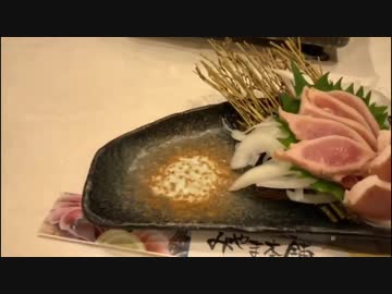 【Yumeneko Kagoshima foods #26】 Raw Chicken Sashimi, Volcano plate BBQ  at hometown Kagoshima