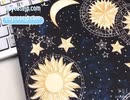 星空綺麗アイパッド2018 ipad9.7インチ宇宙月と星手帳型ケースきれい夢幻pro11タブレット革製カバー10.2高級レザーair10.5ミニ5 iPad第7世代2019スリープモード対応紺色