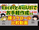 ExcelとAviUtlでお手軽作成する横スクロール比較動画【ゆっくり解説】