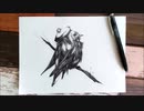 鳥 - その4 - 【ボールペン画メイキング】- Ballpoint pen drawing -