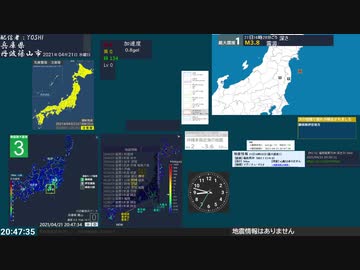 【緊急地震速報(発表なし)】 伊豆大島近海(最大震度3　M 3.0)