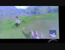 羊に蹴り飛ばされるニーア