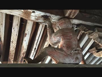 【拝殿の彫刻がかわいい 】三ツ石　「河内神社」（広島県大竹市三ツ石町）修正版