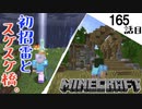 《Minecraft》ついに招雷発動！魔物の頭モイでやった。・・・透け感の半端ない橋の外観が出来上がった165話目《てきとうサバイバル》