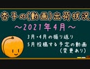杏子の(動画)出荷状況 ~2021年4月～