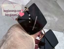 2021年流行りサングラスお洒落インスタ映え欧米ハリウッドめがね個性的大きいサングラス個性的ビッグ眼鏡男女スクエア型メタル紫外線カット偏光サングラスカレーレンズ