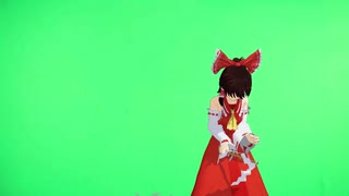 【東方mmd】夏の暑い日にスイカを割り、喉を润す博丽霊梦さん