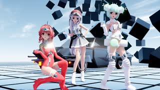 【MMD】らぶ式Rouge・Yuki・Mintで『Hurly Burly』ultra ver. 1080p