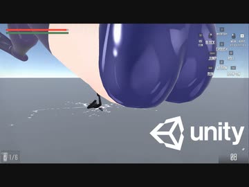 【巨大娘】ヒップドロップ攻撃実装　＆街生成アセット【地球防衛軍風ゲーム制作】【giantess】