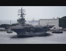 CVN-76空母ロナルド・レーガン雨の中横須賀帰港!![横須賀安針台公園]