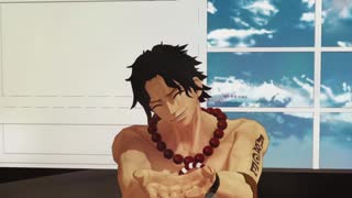 《人力》阿.吽のビ.ート　エース《ONEPIECE》-MMDワンピ.白ひげ海賊団-