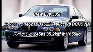 セダン＆ステーションワゴン 3.0〜4.0L NAクラス 0-100km/h加速まとめ part3