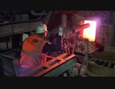産業用ショットガン（清掃用ショットガン）をロータリーキルン内に撃つ動画