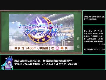 【ウマ娘】無微課金プレイヤーのタウラス杯の総括【biimシステム】