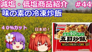 【ゆっくりレビュー】味の素「（冷凍の）五目炒飯　塩分４０％カット」【あきゅすずと一緒に食レポ　減塩食品】part４４【ゆっくり解説】