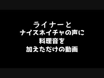ライナーとナイスネイチャの声に料理音を加えただけの動画