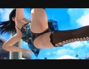 【DOAXVV】 ななみ　ミッドナイトライト　横寝　足上げ　着崩れ