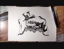 カエル - その2 -【ボールペン画メイキング】- Ballpoint pen drawing -