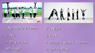 【BTS】タイトル曲メドレーPart1