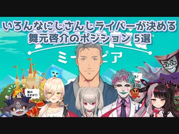 【Miitopia】いろんなにじさんじライバーが決める舞元啓介のポジション 5選【にじさんじ切り抜き】