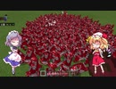 Minecraft東方 フラン(サムネイル右)vs咲夜(サムネイル左)(再現) Rumaaji Add-on マインクラフト マイクラ