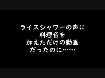 ライスシャワーの声に料理音を加えただけの動画だったのに……