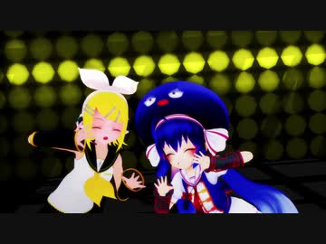 【MMD】ポジティブ☆ダンスタイム【音街ウナ・鏡音リン】