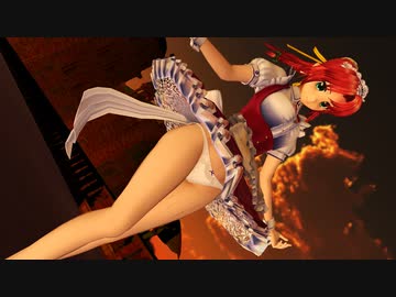 【東方MMD】美脚ミニスカメイド美鈴『オレンジ』