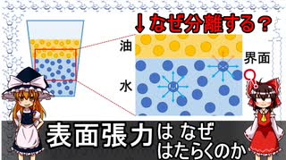 表面張力はなぜはたらくのか【ゆっくり解説】